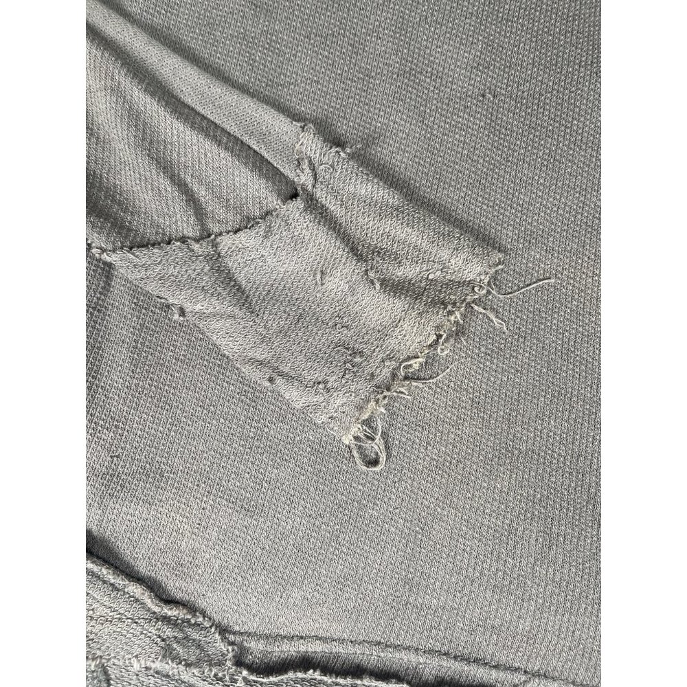 Free People Waffle Knit Pullover Embroidered Boho Destroyed Top OVERSIZED Sz XS - Picture 4 of 8